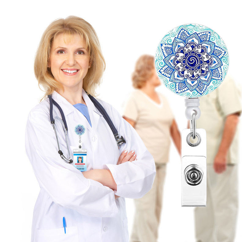 Wholesale Rotating Alligator Clip with Retractable ABS Scroll Badge Clip